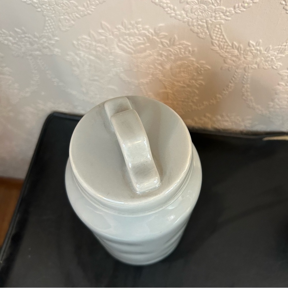 Rae Dunn Gray Black oats Canister approx 9.5” high - Picture 5 of 7